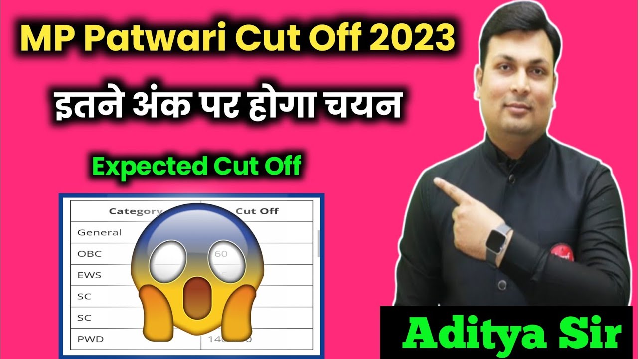 mp patwari expected cut off 2023 winner institute/mp patwari cut off aditya sir/patwari cut off 2023
