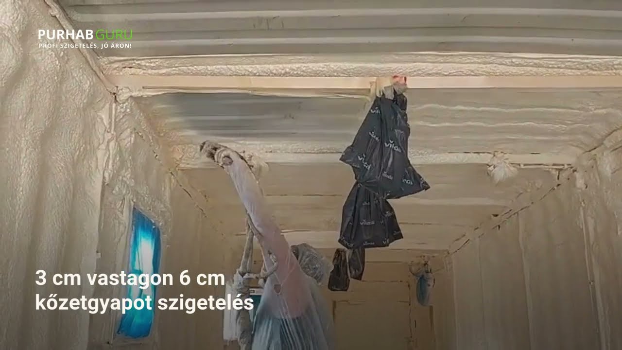 Konténerház szigetelése Zárt cellás purhabbal