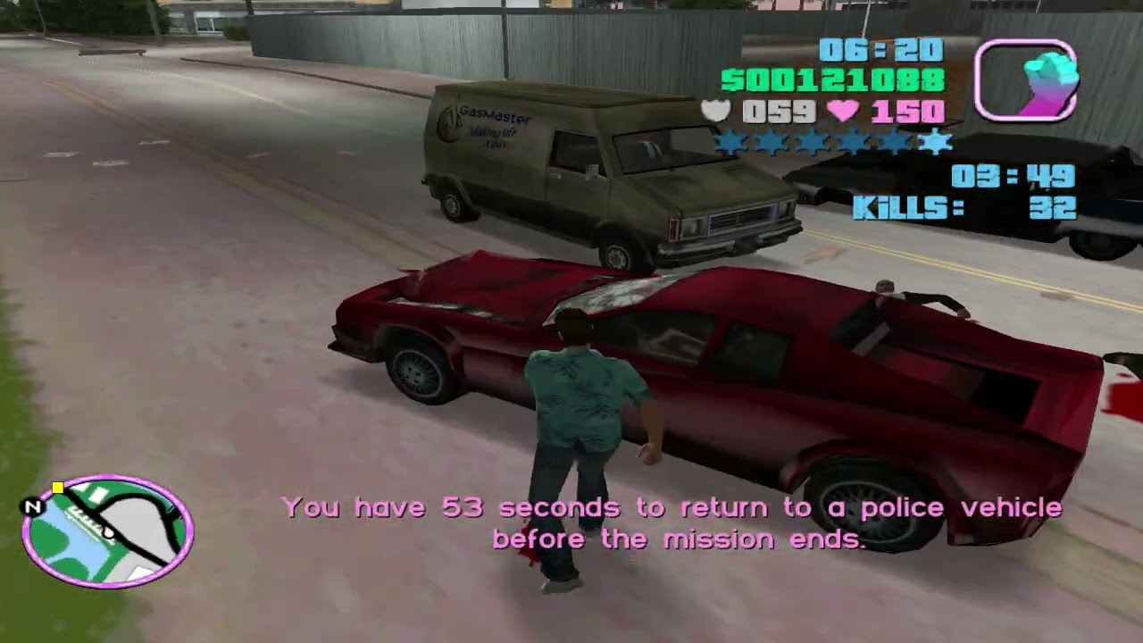 GTA Vice City Vigilante Missions 1-12 after the first mission The party