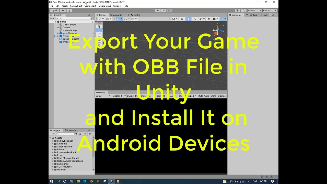 Export Your Game with OBB File in Unity and Install It on Android Devices