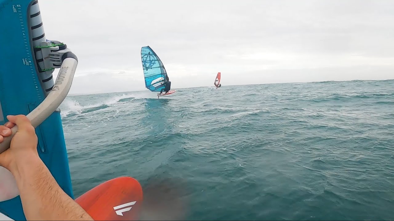 Extreme Slalom Windsurfing in 3m waves with @MarioKuempel