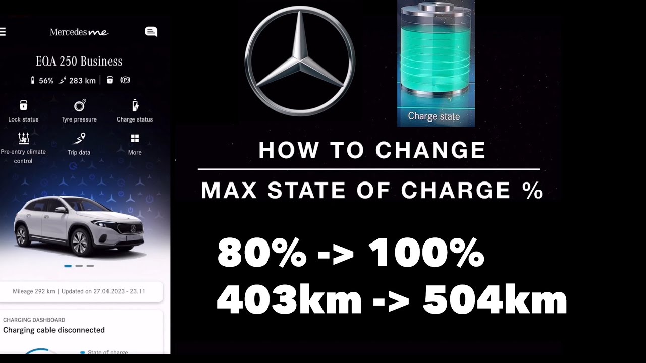 How to change Max State of Charge %⚡️Mercedes EQA