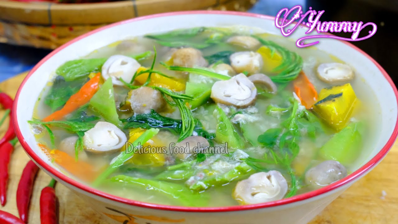 ម្ហូបខ្មែរកូនខ្មែរត្រូវចេះគ្រប់គ្នា សម្លប្រហើរខ្មែរ រសជាតិដើម Delicious food channel แกงเลียง