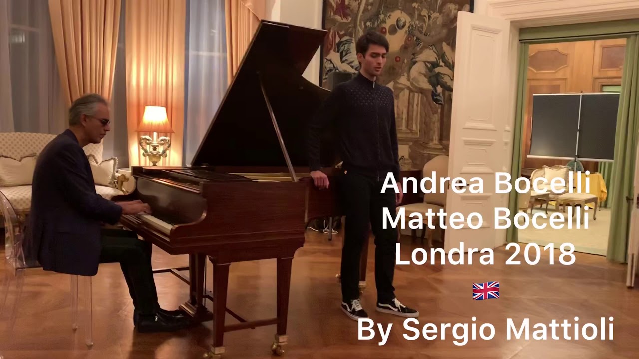 Andrea Bocelli con Matteo Bocelli Londra 2018