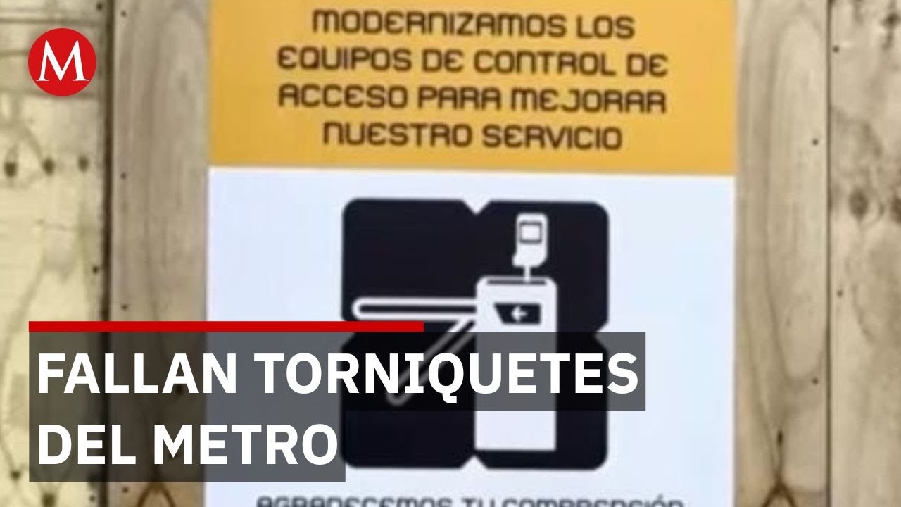 Cambio de torniquetes en el Metro Capitalino genera problemas para los usuarios