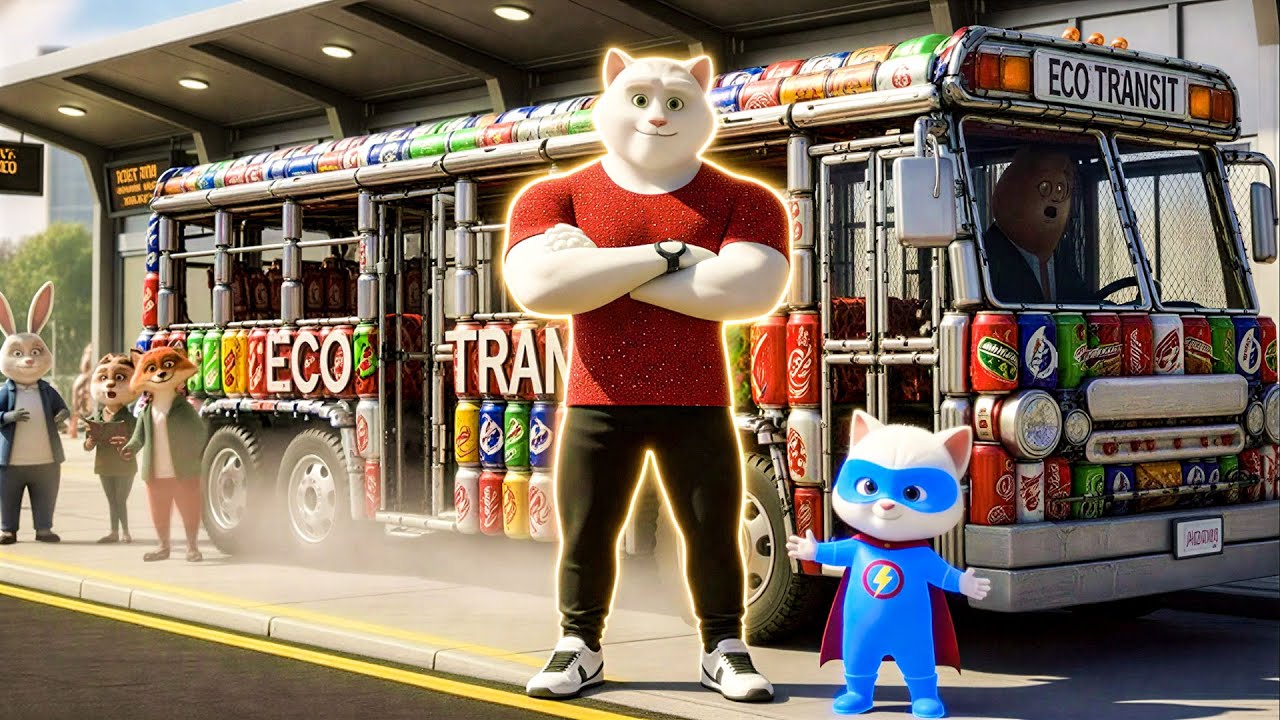 🚚No One Believed Kitten’s Soda Can Bus — Then It Became a Hero | Ai Cat Story