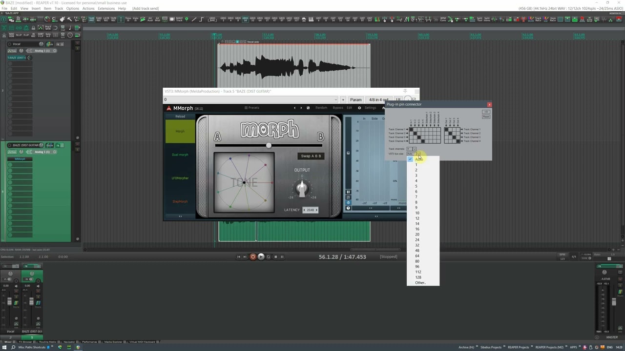Melda Morph Plugin in Reaper