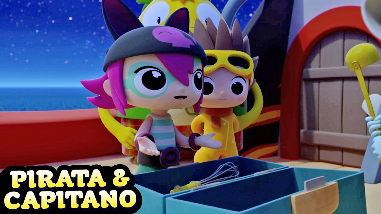 🇺🇸 Pirata and Capitano |  Slimy Scheming Murana | Pirate Cartoon For Kids | Sea Adventure