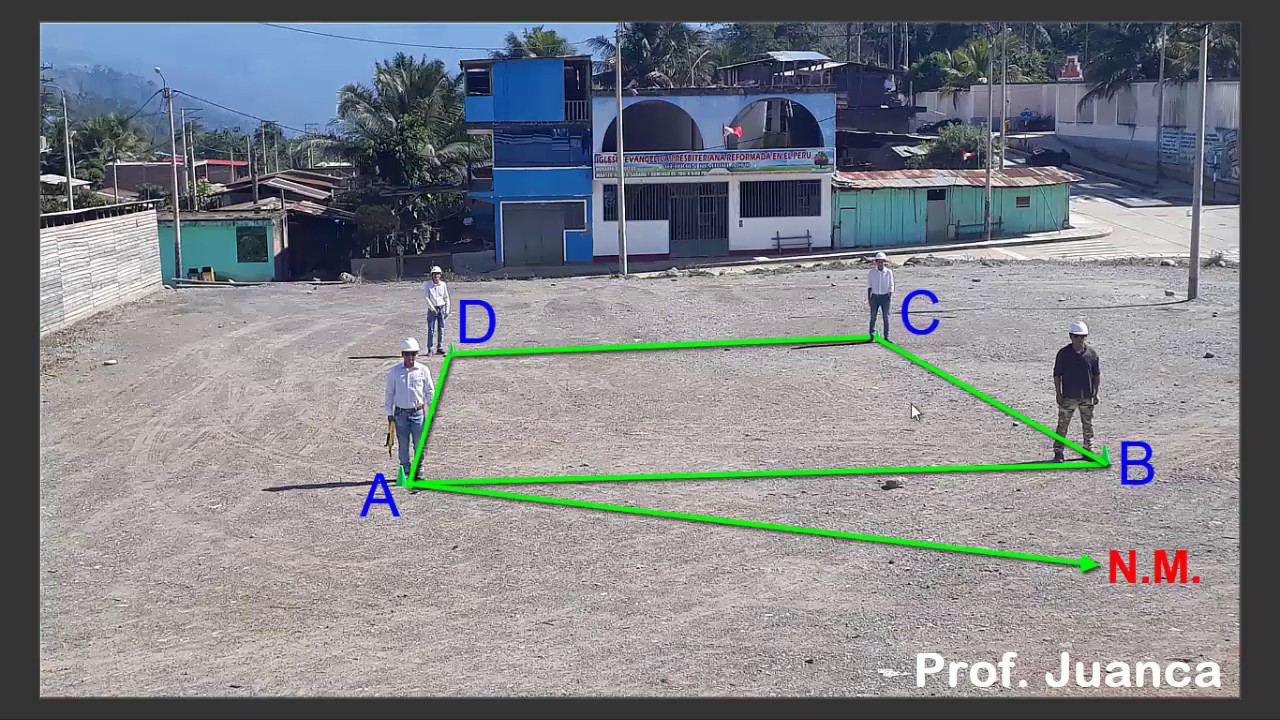 Levantamiento de un predio por el método de las cuerdas 01