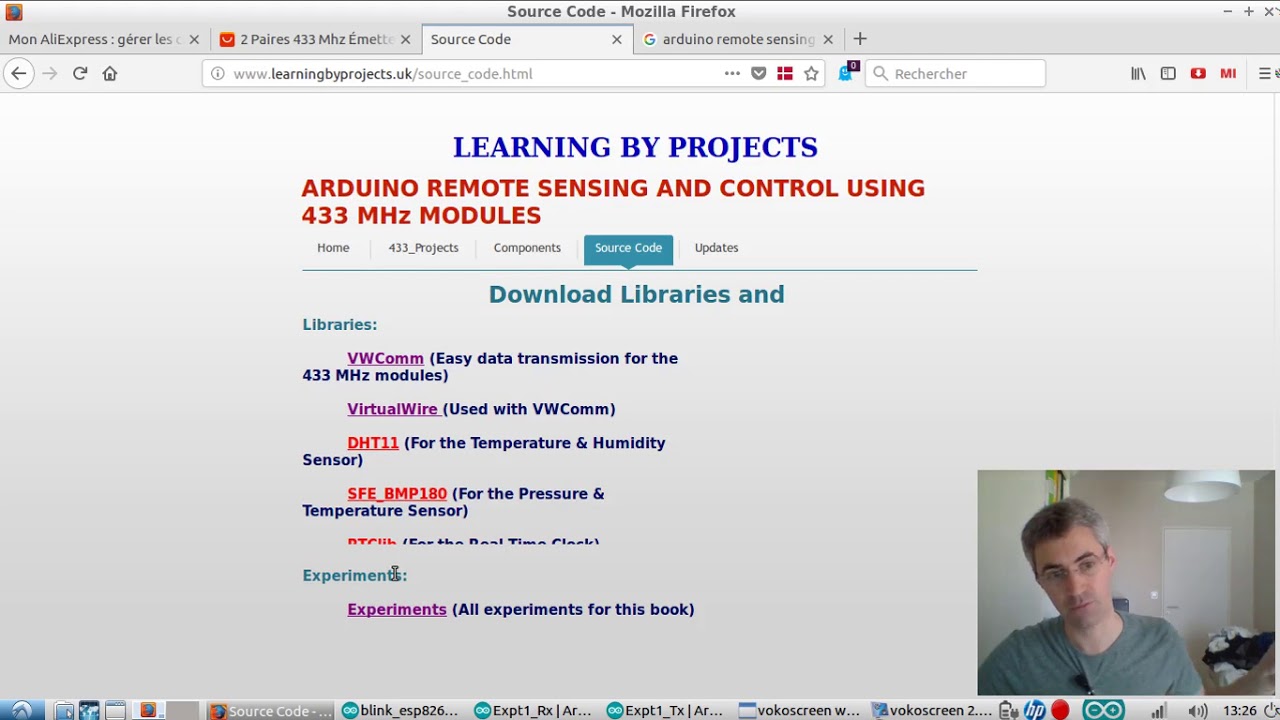 Tutoriel simple Arduino émetteur récepteur radio frequence 433Mhz