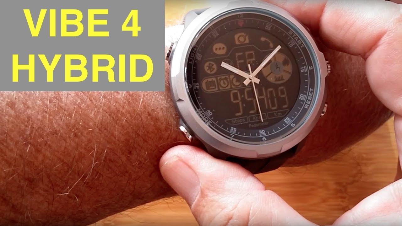 ZEBLAZE VIBE 4 HYBRID Analog/Digital 5ATM Waterproof Smartwatch: Unboxing and 1st Look