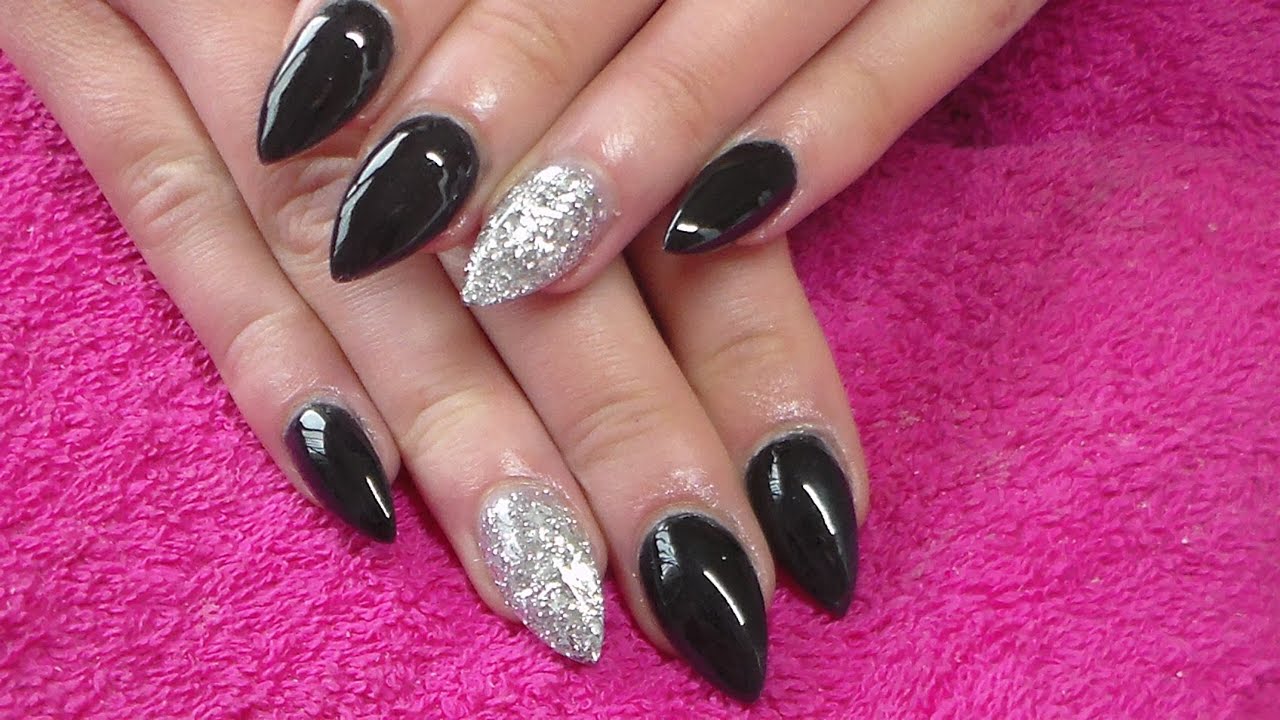 Acrylic Nails | Black Full Set