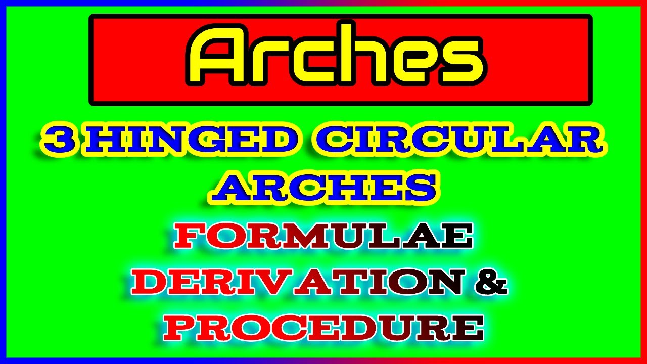 Three Hinged Circular Arch | Formula Derivation | Arches | By Abhishek Civil Tech