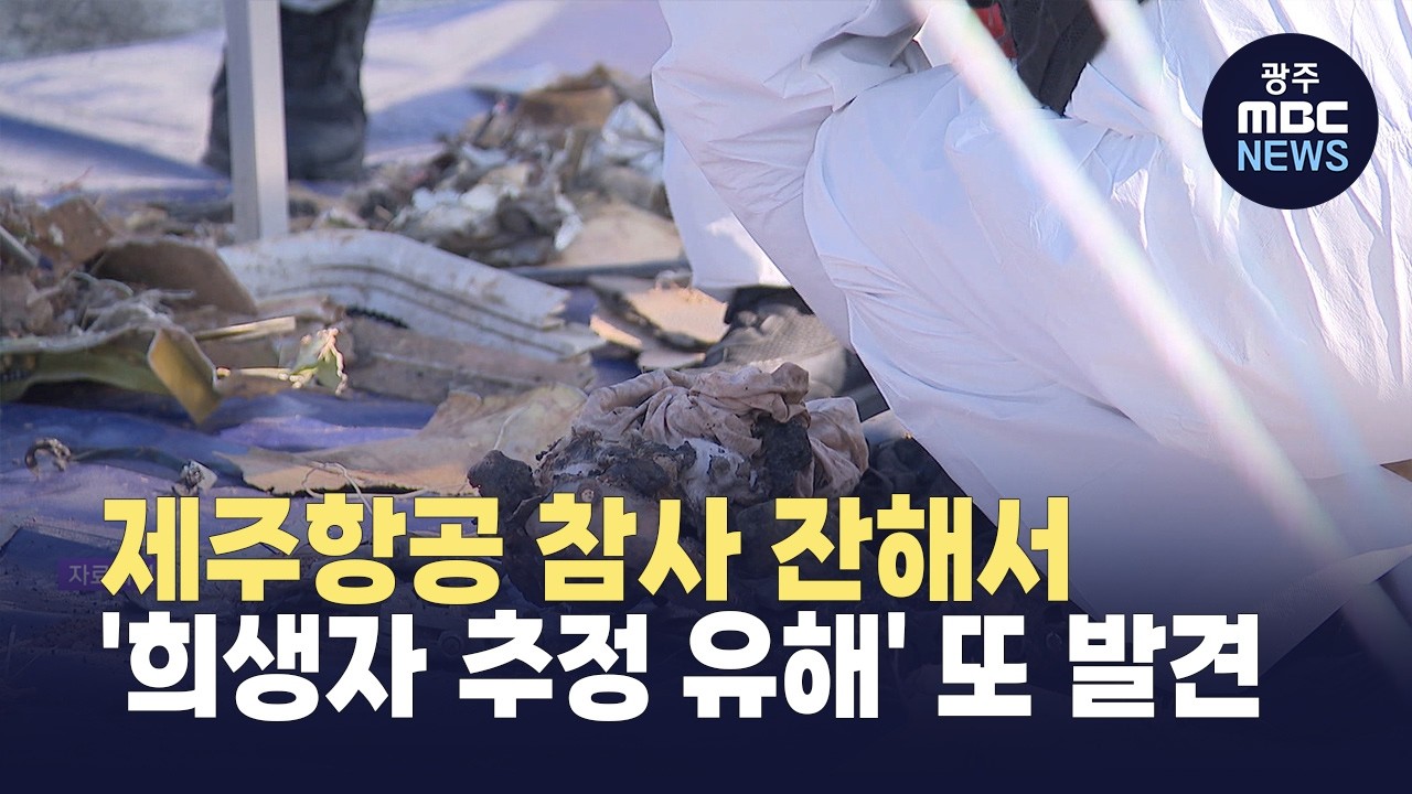 제주항공 참사 잔해서 '희생자 추정 유해' 또 발견