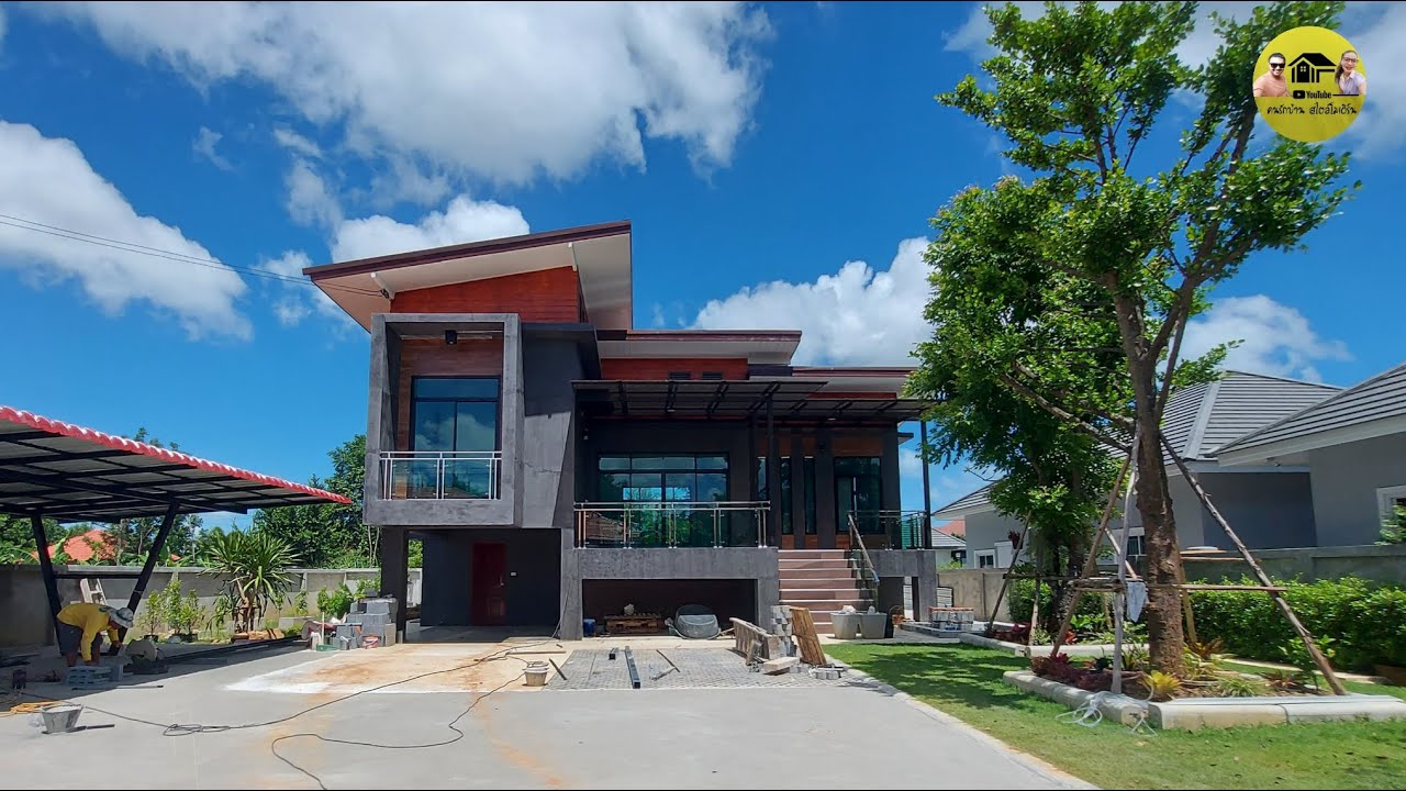 บ้านชั้นครึ่ง แบบบ้านในฝัน 3ห้องนอน2ห้องน้ำ พื้นที่ใช้สอย145ตรม. (มีห้องใต้ดิน) บ้านFC 1.6ล้านบาท