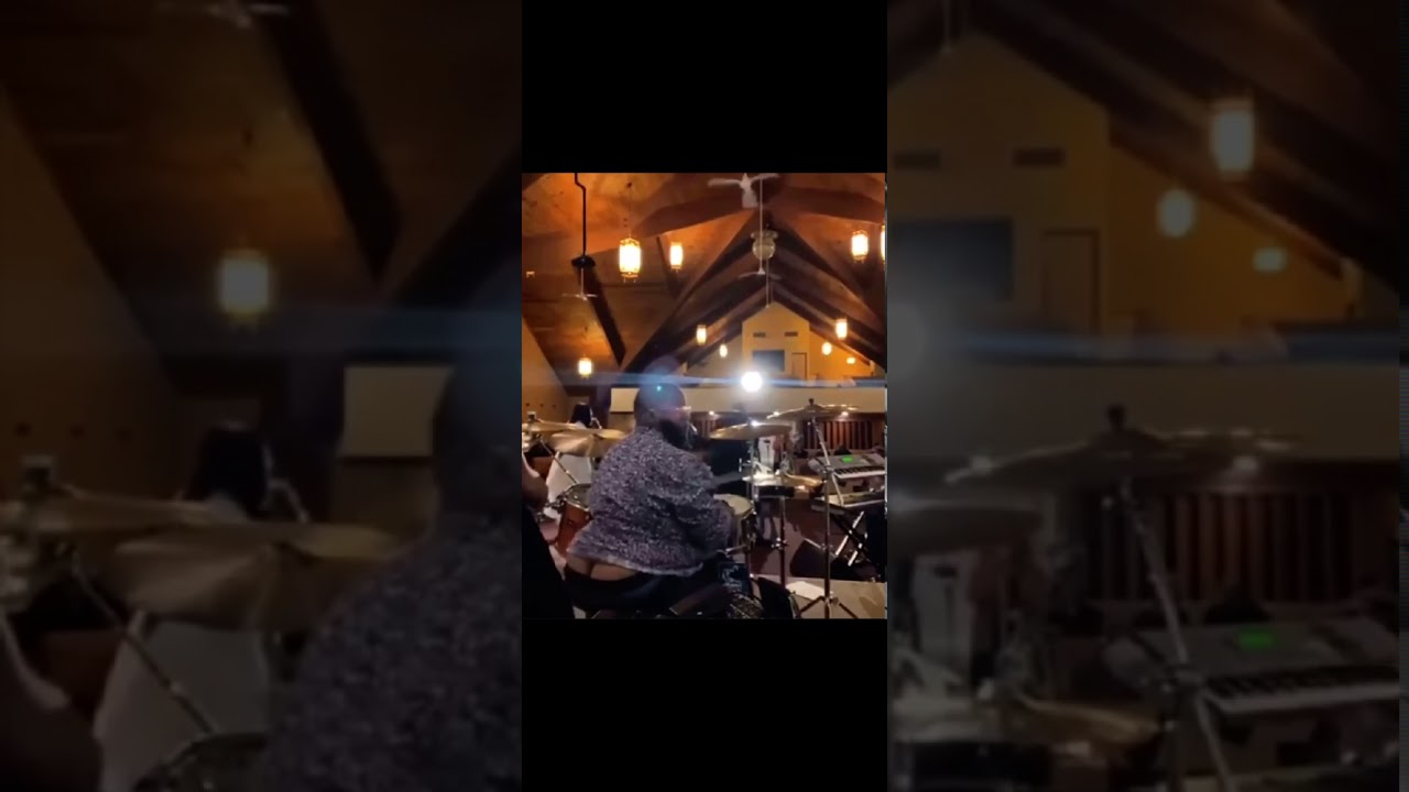 Man playing drums