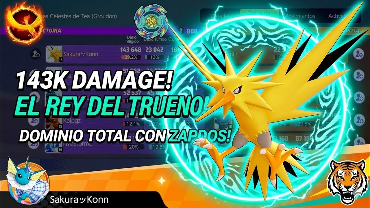 GamePlay zapdos Pok&eacute;mon unite 