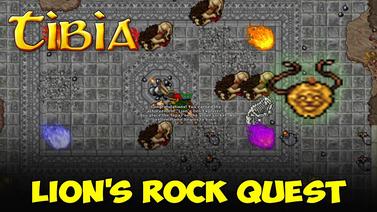 ZBUGOWANE ZADANIE - TIBIA - Lion's Rock Quest - ROARING LIONS TIBIA HUNT