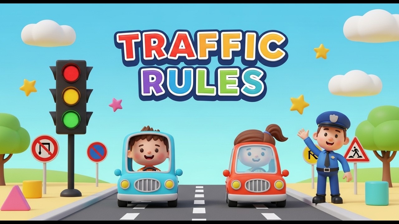 Traffic Rules Rhyme for Kids – Learn Road Safety#gigglekidstv#cartoon