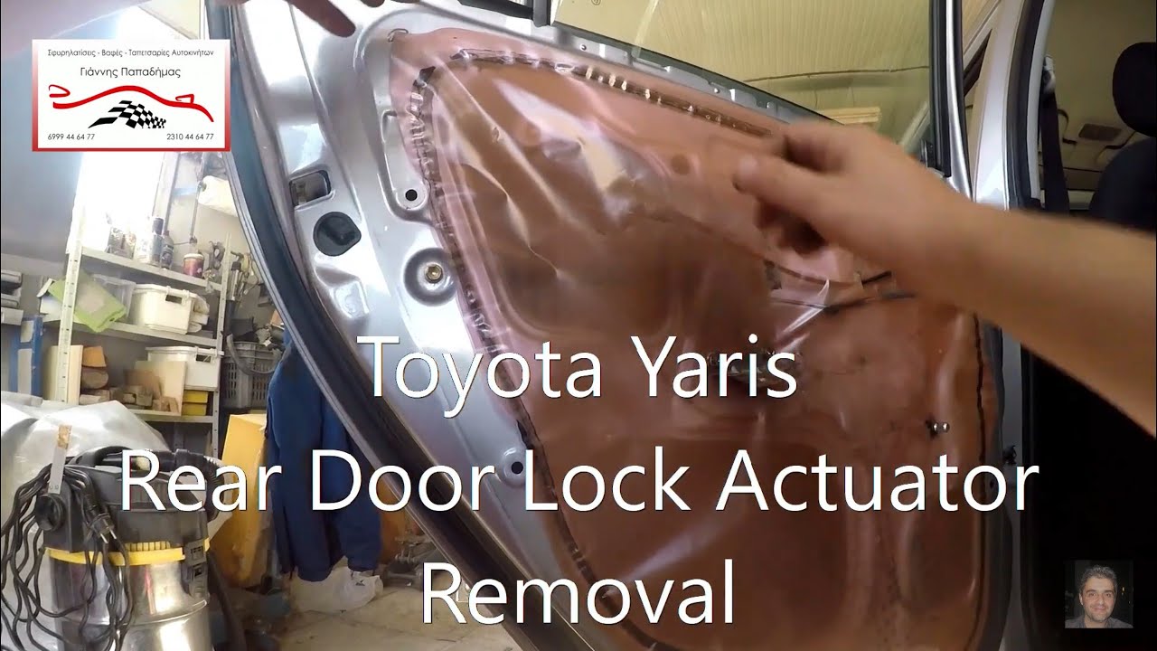 Toyota Yaris  ( 1999–2005) rear door lock actuator removal
