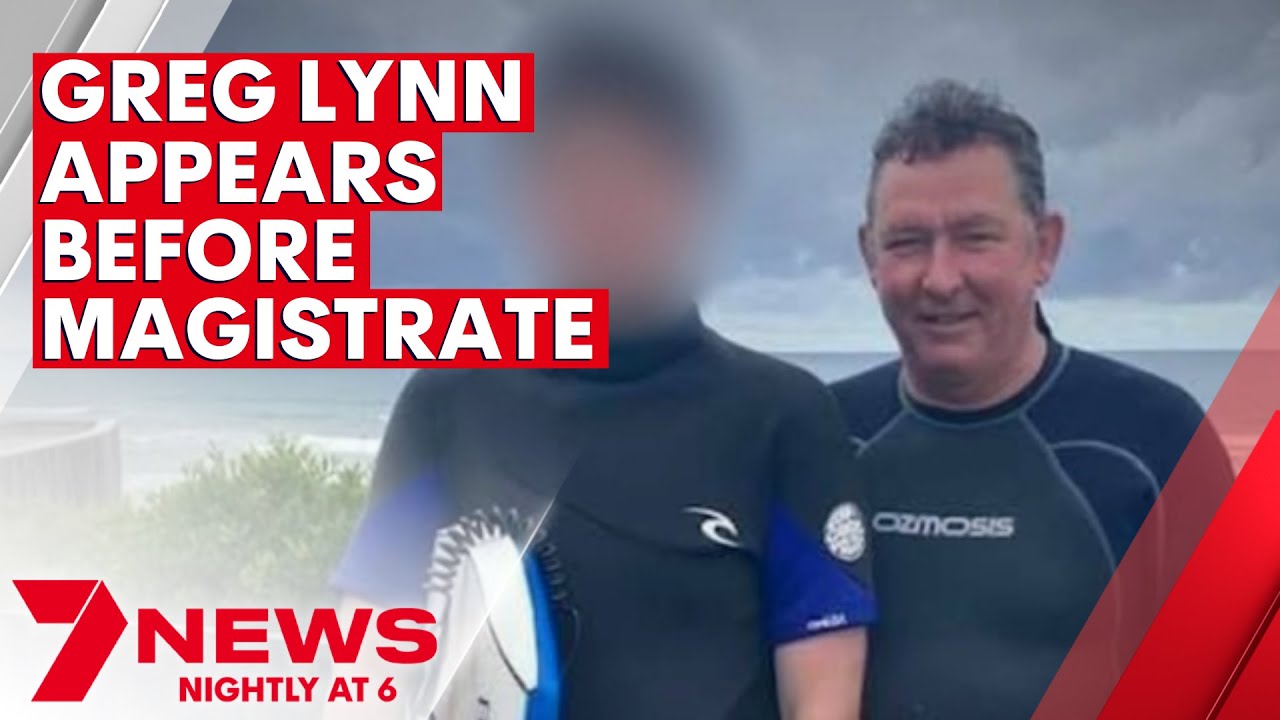 Greg Lynn faced Sale Magistrates Court via video link after being charged with murder | 7NEWS