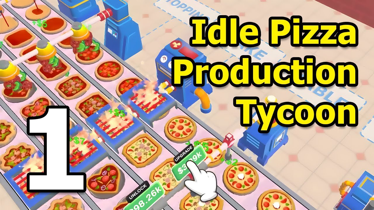 Idle Pizza Production Tycoon Gameplay Walkthrough Part 1 | iOS, Android, Casual - Simulation Game
