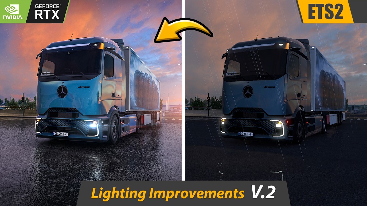 Улучшения освещения ETS2 V2 🌟 — Мод реалистичной графики нового уровня. Полный обзор + установка 🚛