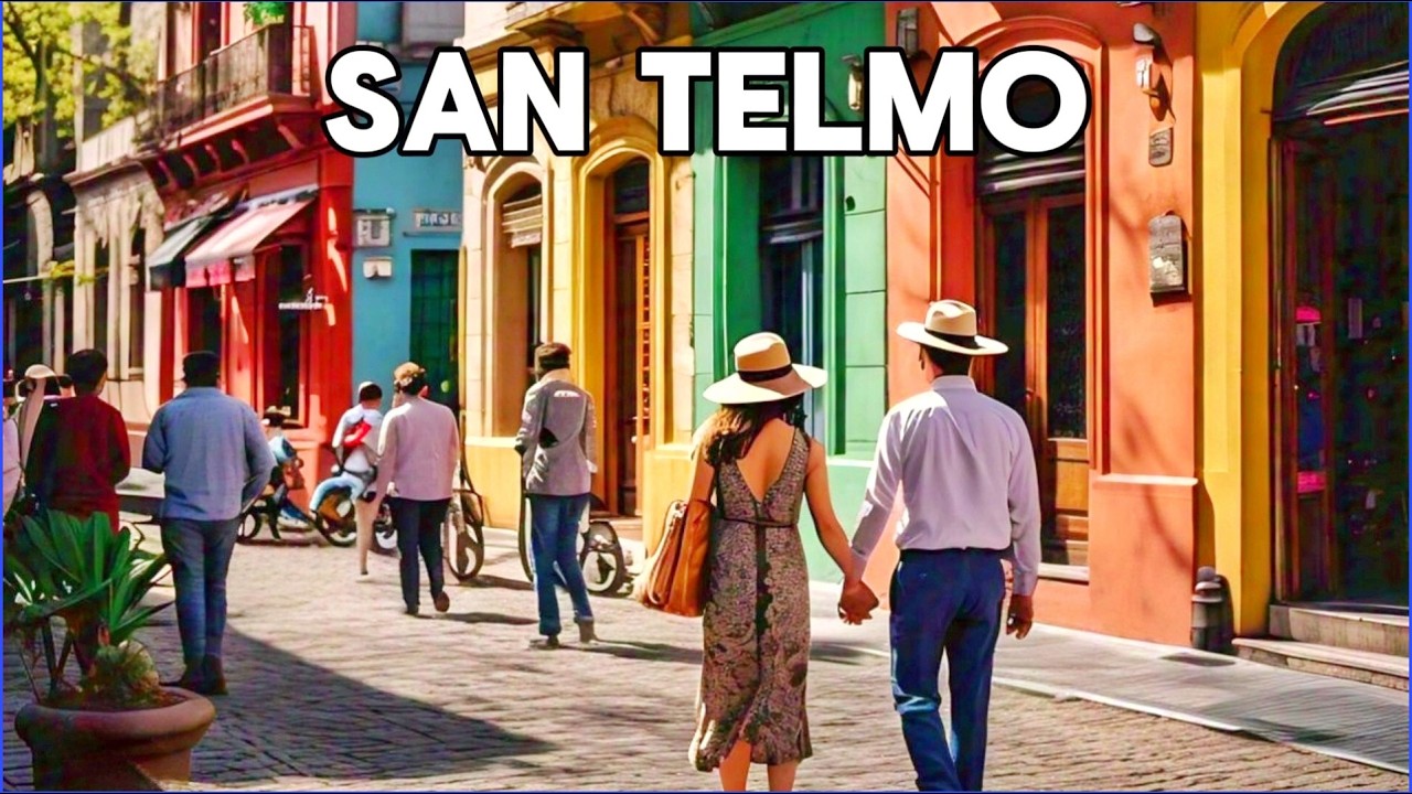 【4K】Así es un DOMINGO el BARRIO de SAN TELMO - Buenos Aires 🇦🇷 Argentina| Walking Tour