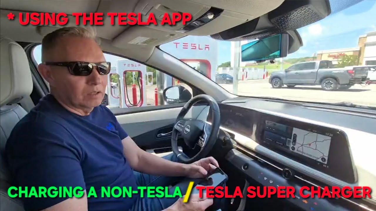Charging a Non-Tesla using a Tesla Supercharger and Tesla app. (Tutorial)