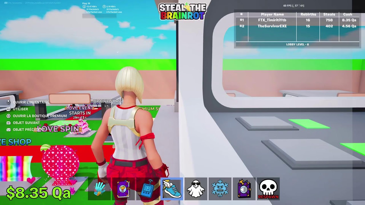 Live chill fortnite steal a brainrot admin abuse new mutation saint valentain