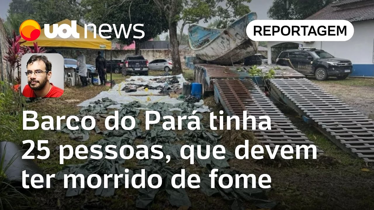 Barco encontrado com corpos no Pará saiu da África com 25 pessoas, que devem ter morrido de fome