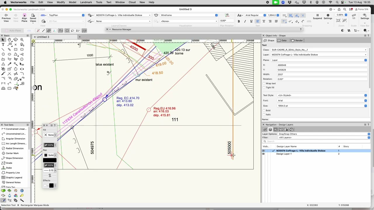Looking at importing DWG surveys into Vectorworks