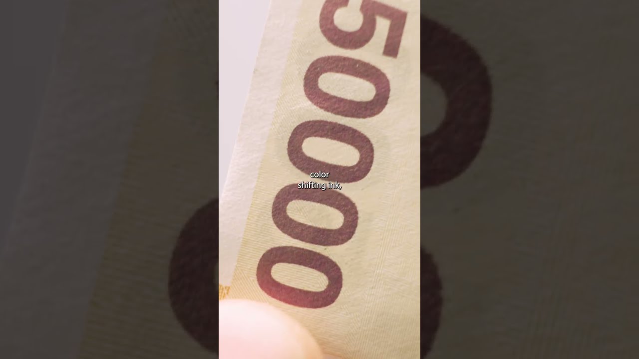 USA $100 bill security features vs. largest South Korean bill