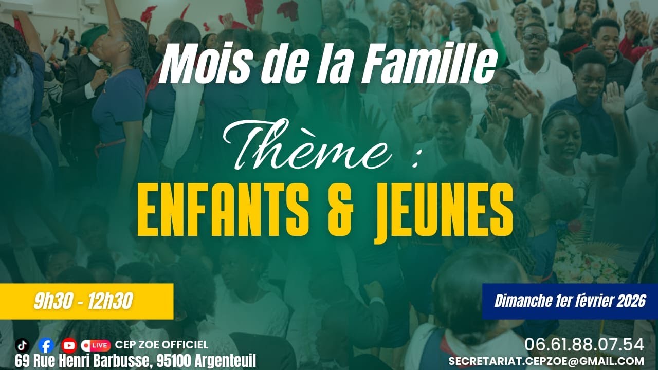 Culte du Dimanche- 01 Février  2026 - Mois de la famille  Apôtre Adly St Cyr- Église CEP