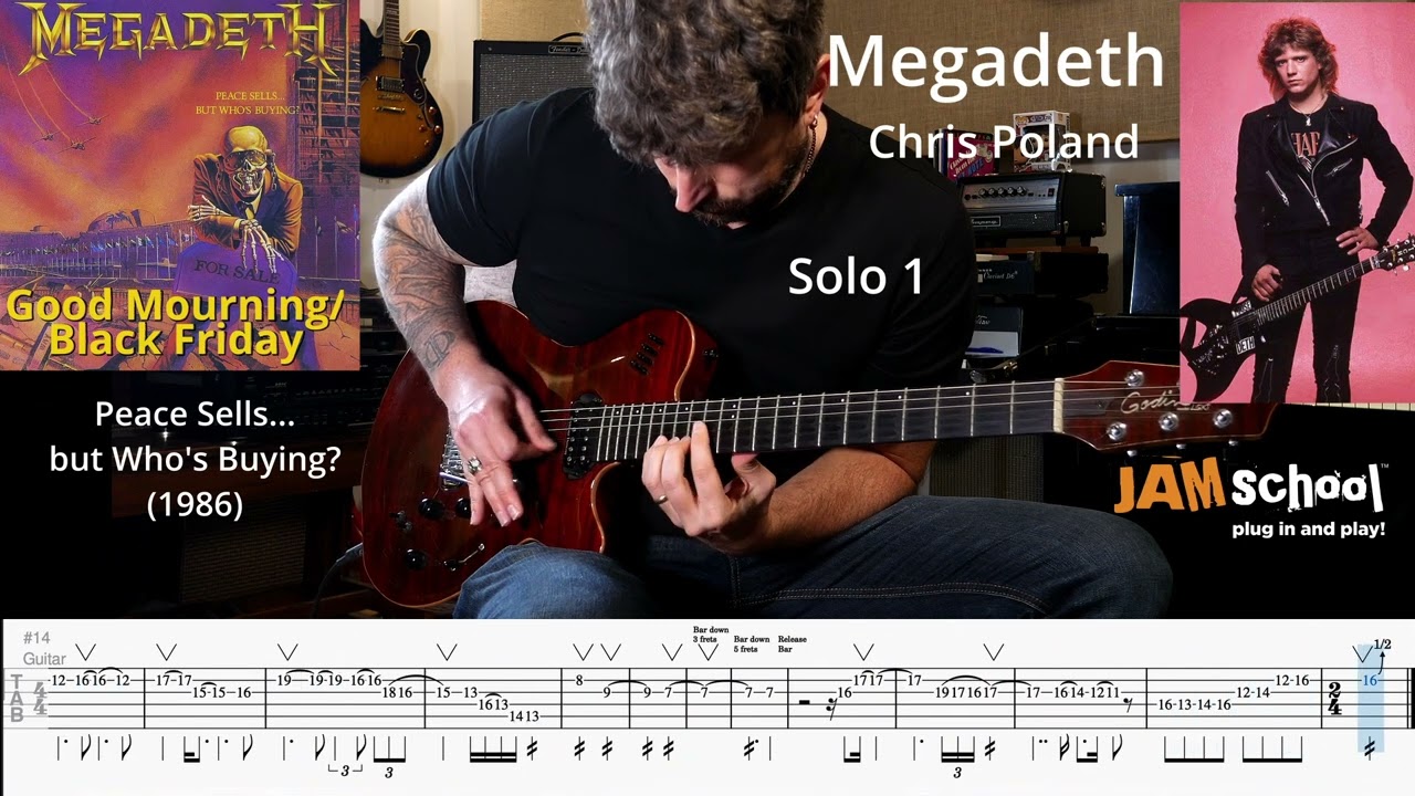 Megadeth Good Mourning Black Friday Every Guitar Solo with TAB