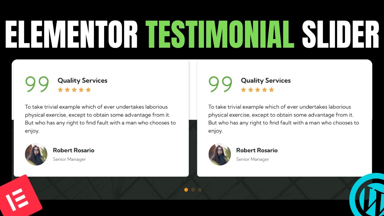 ELEMENTOR 2026: Create a Stunning Testimonial Slider for WordPress (Step-by-Step)