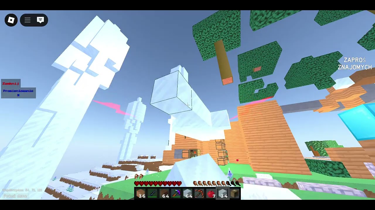 Roblox, BRUHCraft! Robimy przejście w studni, dach nad drogą, 10 mieczy w skrzyni!