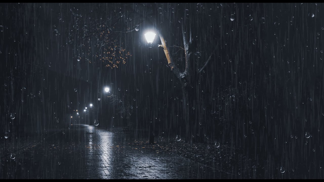 Dark Rainy Night 🌌 | Instantly Calm Your Mind with Rain & Thunder Sounds