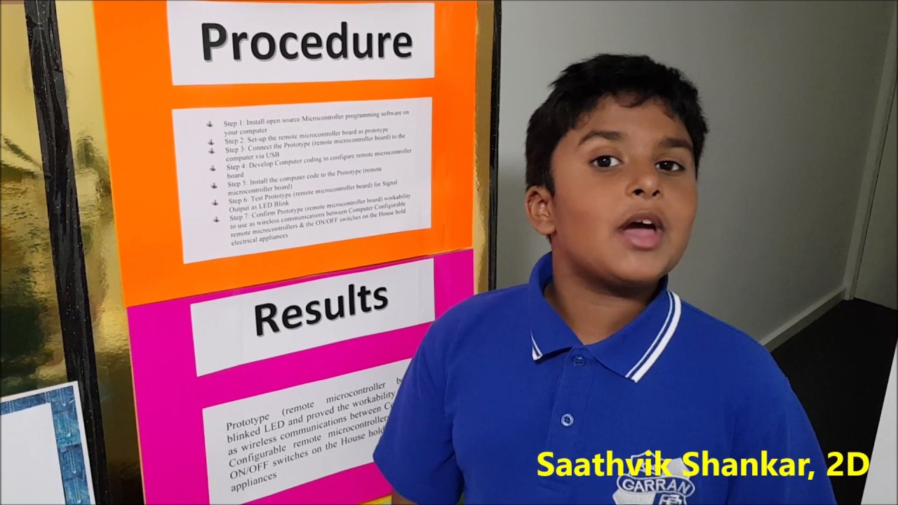 Saathvik Shankar - Science Fair 2017 Project - 2D Garran Primary