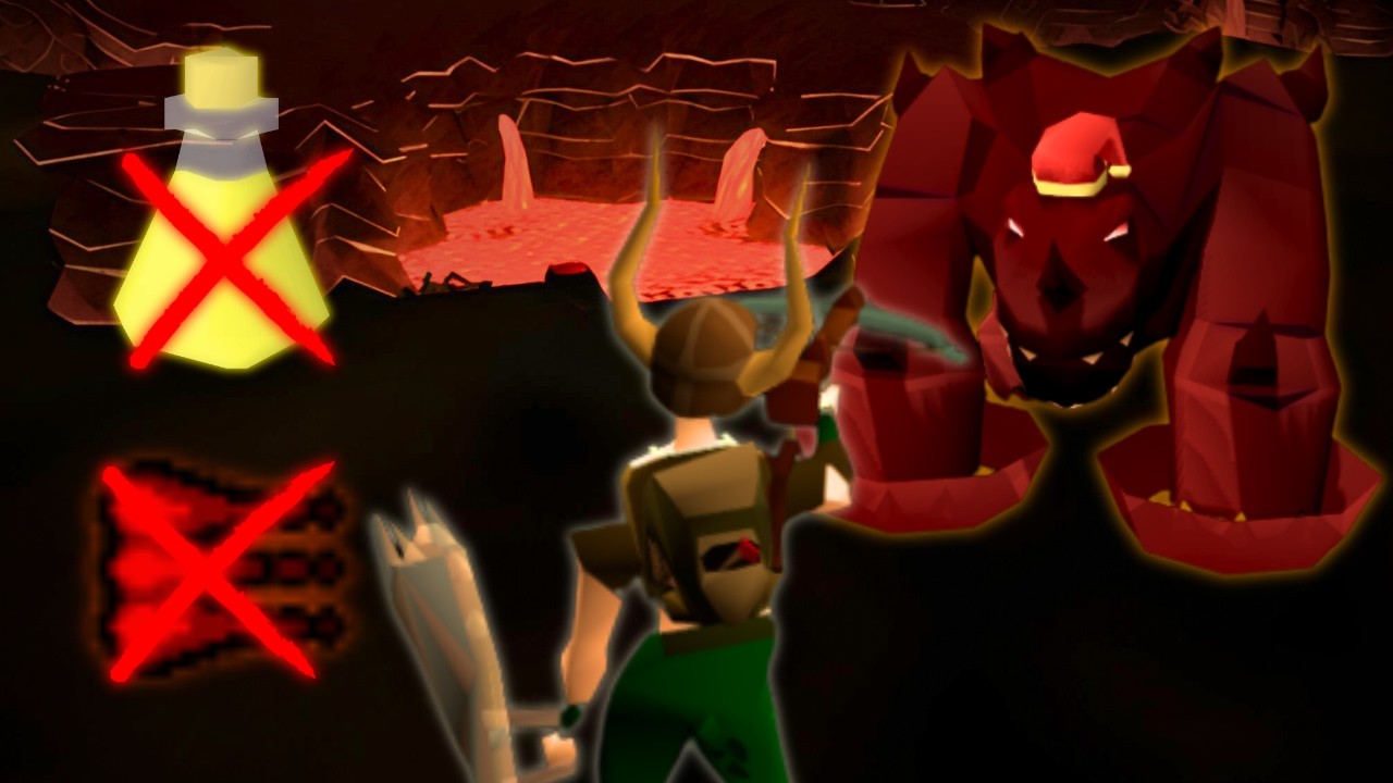 Fight Caves with NO BREWS and TRASH GEAR UIM