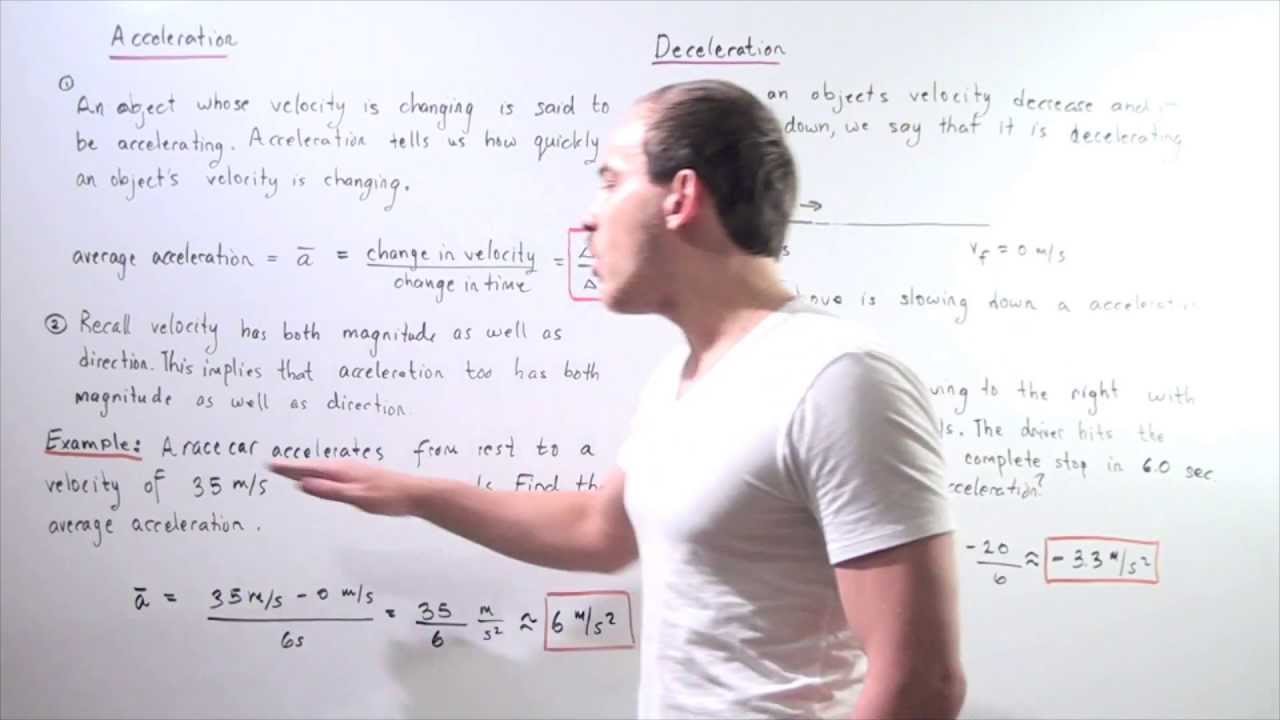 Average Acceleration and Deceleration