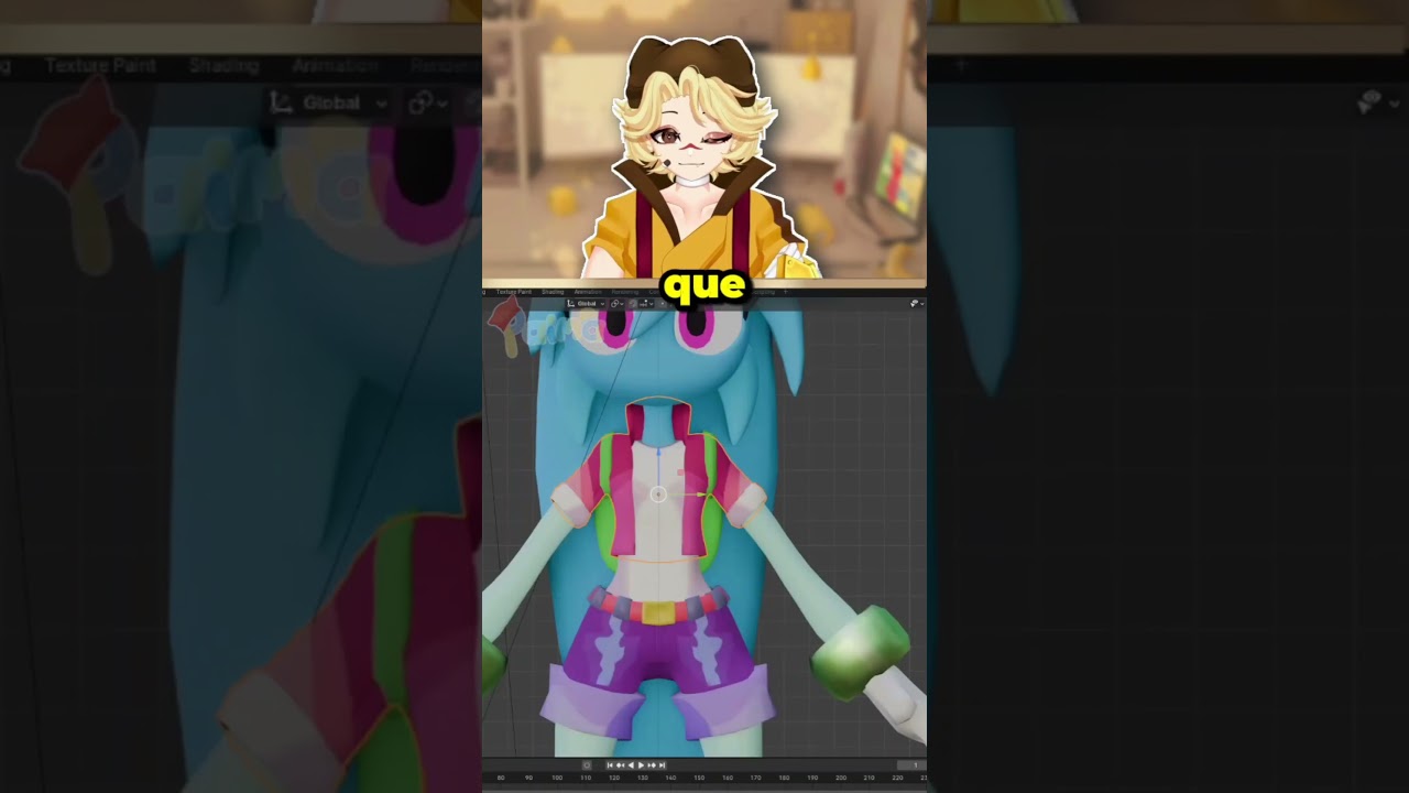 Remake Spaicy Project💙 gamedev #unity #indiegame #devlog #unity3d #blender #3d #animacion #timelapse