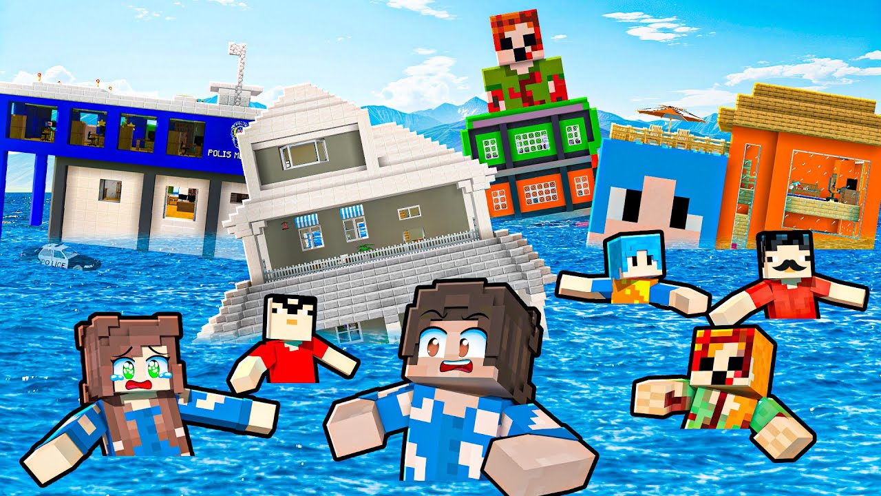 BORALO KÖYÜ YOK OLDU 🌊 - Minecraft