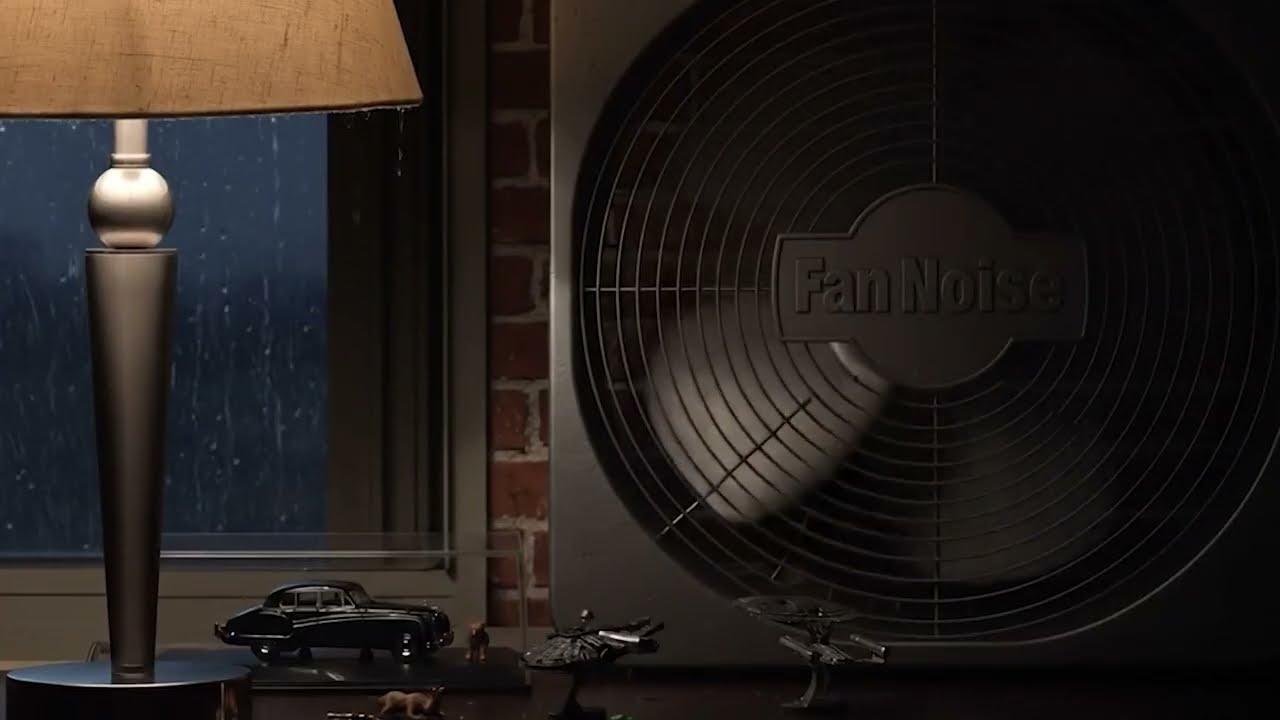 ► NO THUNDER Oscillating Fan Medium Speed and RAIN SOUNDS for Sleeping , Fan Noise, Fan and Rain