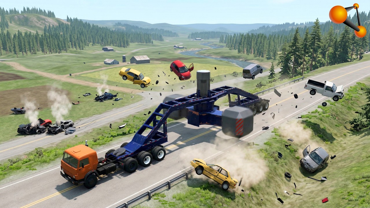 DEATH CRUSHER! Trucker Sick of Traffic Jams | BeamNG.drive