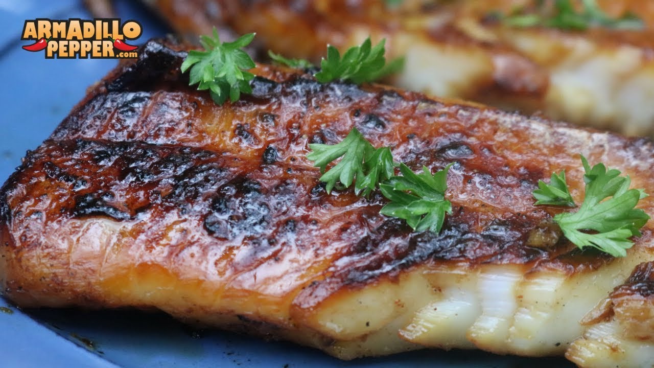 Honey-Porter Glazed Cod on a Himalayan Salt Block | Gourmet Guru Grill