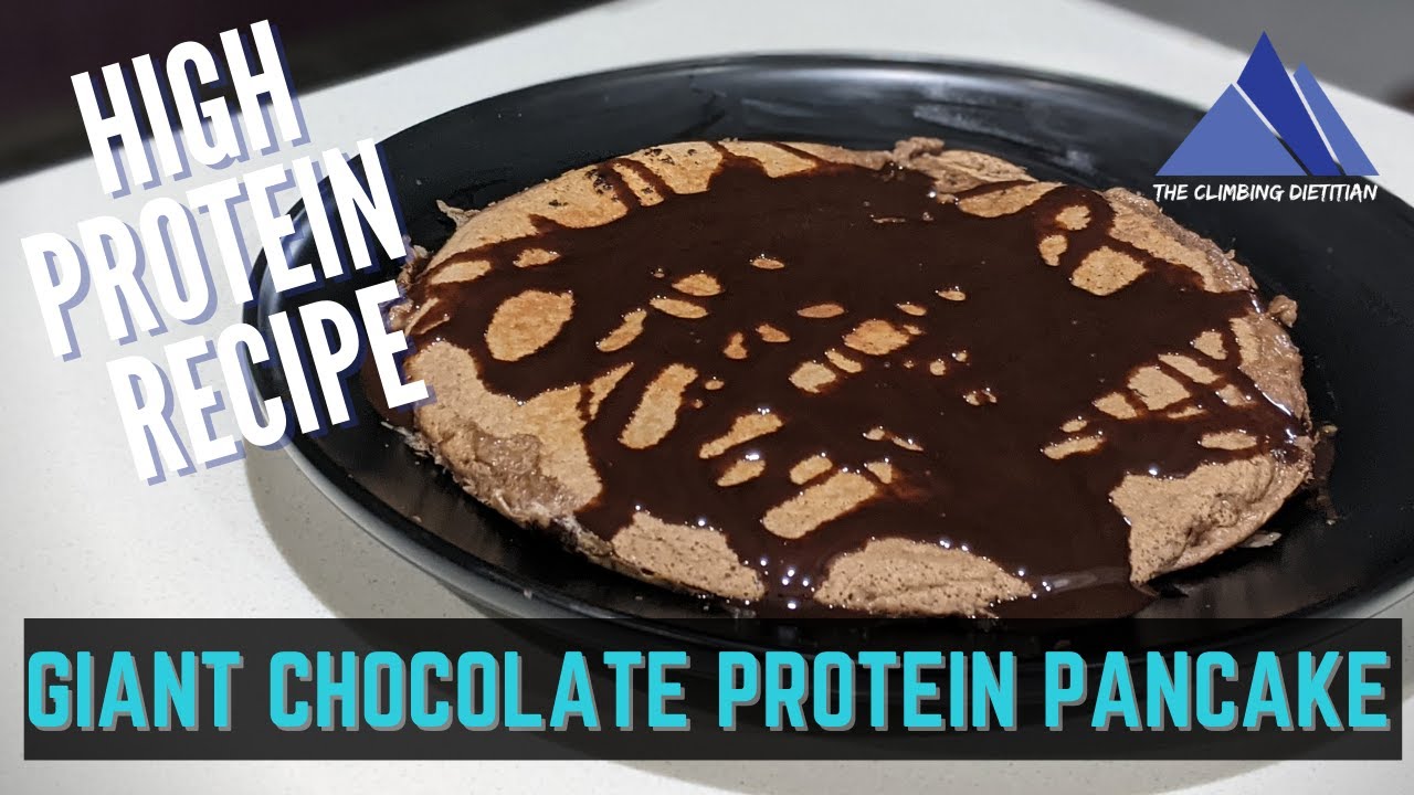 GIANT Chocolate Protein Pancake | Macro Friendly Recipe | Sports Dietitian Approved