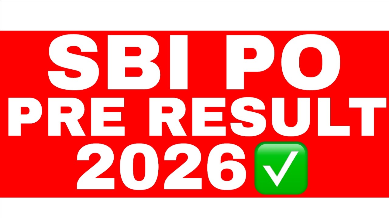 SBI PO PRE RESULT