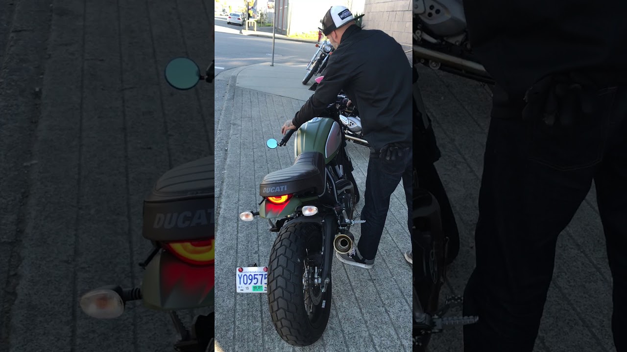 2016 Ducati Scrambler with Zard tailpipe,  dampener removed