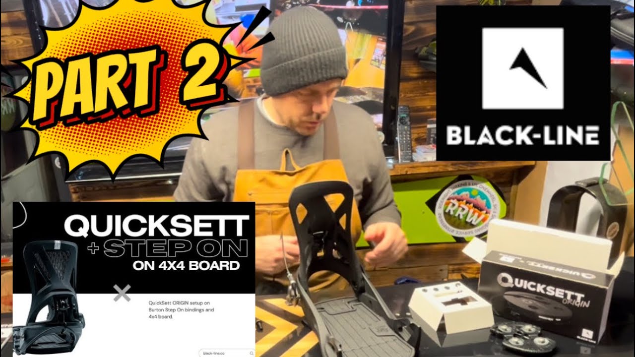 Black line quicksett ЧАСТЬ 2. Как установить его на сноуборд с помощью ступенек Burton.